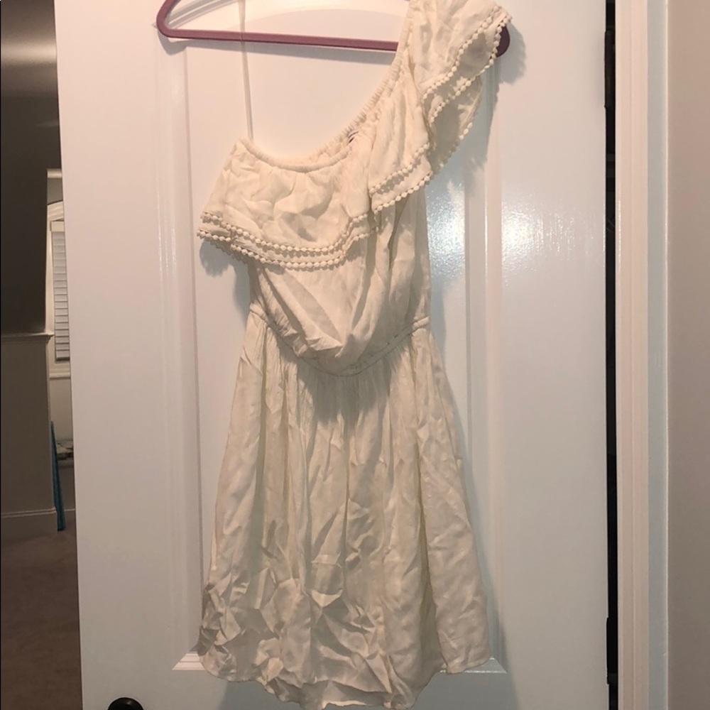 💙american eagle white one shoulder dress